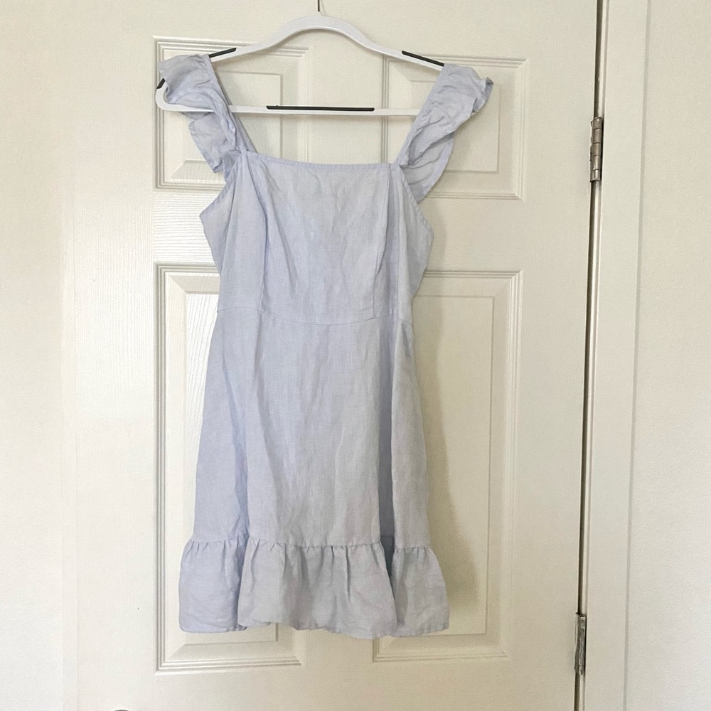 Baby Blue Linen Dress